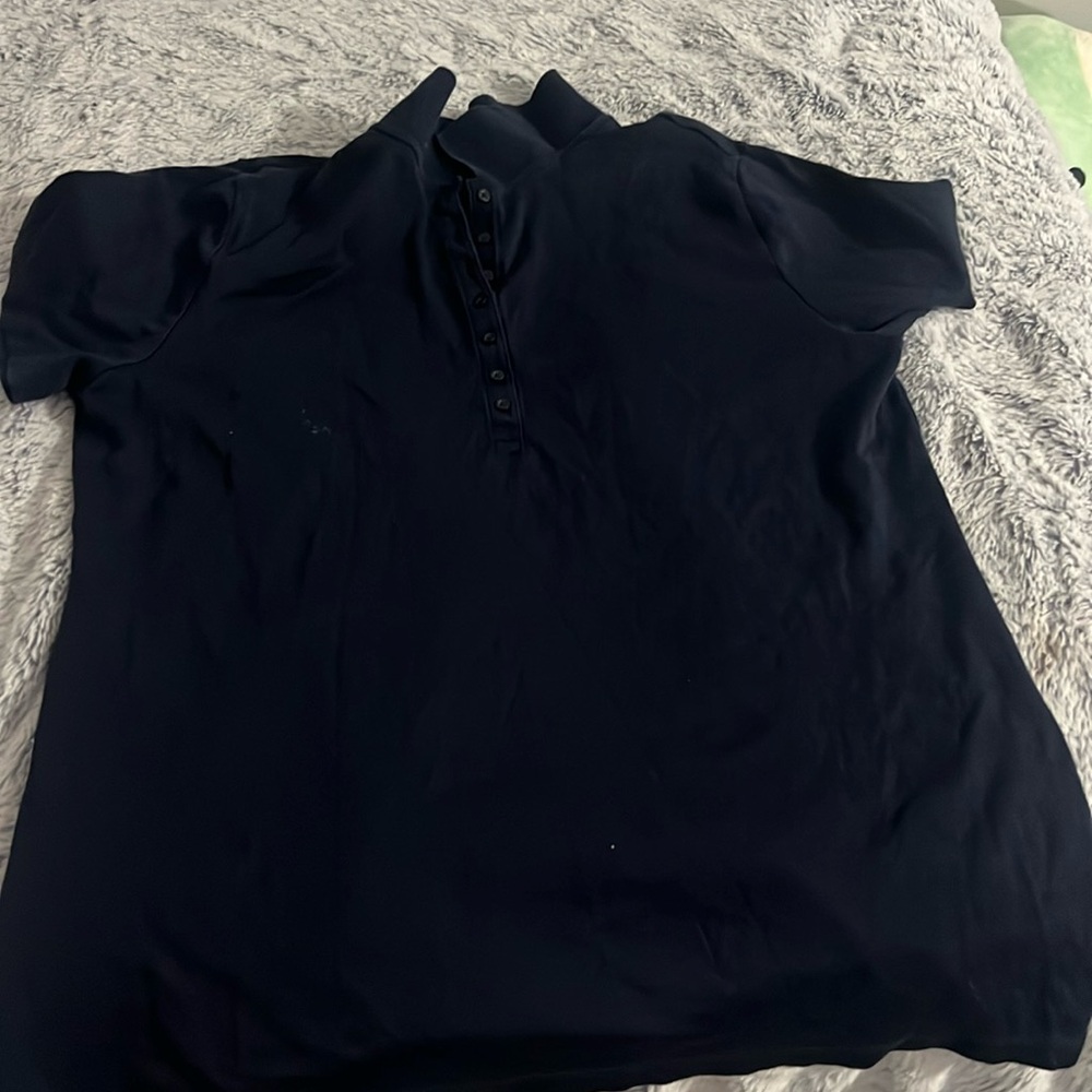 Lands end navy blue polo